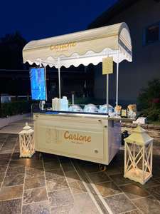 Chariot à glace commercial, congélateur mobile, machine à faire des glaces, 40L/H, acier inoxydable 304 de qualité alimentaire, sirop pour glaces - Product Image 3