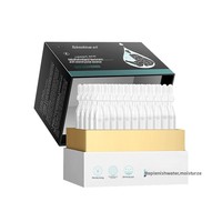 Boîte en carton argenté personnalisée pour emballage d'ampoules d'essence de soin de la peau, boîte en papier haut de gamme à couvercle rabattable pour marques de maquillage et de beauté, fabrication en usine