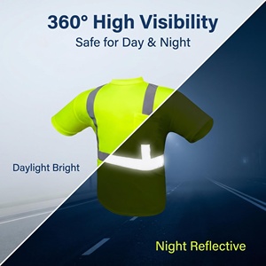 Bande réfléchissante segmentée haute visibilité pour le cyclisme nocturne, travaux routiers, t-shirt <span class=keywords><strong>de</strong></span> sécurité réfléchissant avec logo personnalisé - Product Image 5