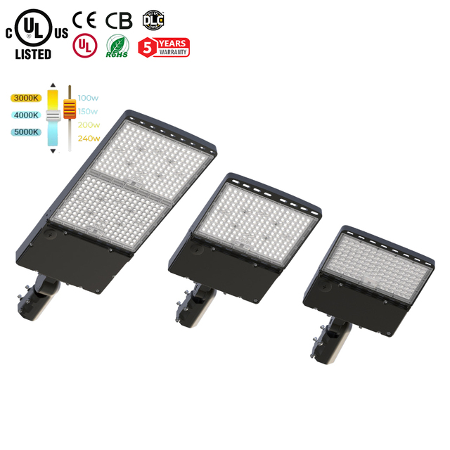 Waterproof Led Street Light Photocell Sensor Dimmable Led Area Shoebox Light 100W 150W 200W 240W 300W 400W 500W Street Lights