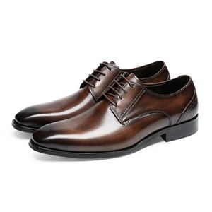 A.N.M.bullock 2025 – Chaussures habillées tendance pour hommes, faites à la main, en cuir, à lacets, respirantes, légères, antidérapantes, à bout pointu, pour affaires et mariages - Product Image 5