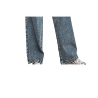Nouveau Pantalon You Hinder Printemps-Été 2026 Taille Haute Ample Jambe Large Longueur Intégrale Dégradé de Couleurs Contraste Lavage Effet Délavé Élastique Décontracté