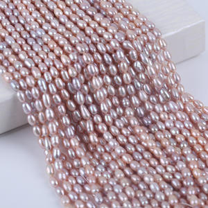 Cuentas Blancas de Agua Dulce Natural de Zhuji de 5-6 mm, Forma de Metro, Semi-Acabadas, para Joyería DIY, Collar, Pulsera, Accesorios, Venta al por Mayor - Product Image 4