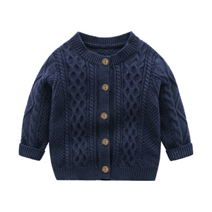 <span class=keywords><strong>Cardigan</strong></span> en tricot de coton à col rond et à simple boutonnage pour bébé garçon, automne/hiver, pour les enfants de 1 à 3 ans, style européen et américain - Product Image 6