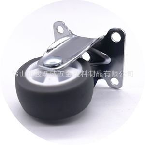 Furniture Caster 38mm Diameter TPR <b>Wheel</b> Rigid With Brake Silent For Cabinet Use - Product Image 3