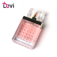 Flacon de parfum rechargeable mini transparent fantaisie Devi Square 10 ml, vide, en verre, avec pulvérisateur à pompe sérigraphié, anti-fuite, écologique