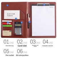 Carpeta de Cuero Multifuncional A4, Marca JMZ, Organizador de Oficina, Negociación de Contratos, Archivo Duradero