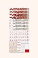 Ensemble de Mahjong Américain de Luxe Illustré Série Francesca, Tuiles de Mahjong en Acrylique Gravées sur 4 Niveaux, Cadeau de Collection Prêt à Expédier