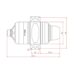 Động cơ phản lực Turbojet Telefly TF-TJ60B dùng nhiên liệu dầu hỏa/diesel, mô hình máy bay phản lực 6KG, động cơ máy bay đồ chơi không chổi than - Product Image 3