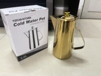 Bouilloire sifflante coréenne en acier inoxydable, bouilloire à eau froide pour hôtel, pichet à eau en acier inoxydable, pichet à boisson froide, jus, thé