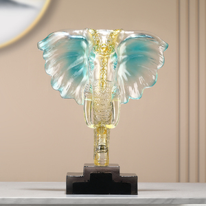 Escultura de Cabeza de <span class=keywords><strong>Elefante</strong></span> de Resina - Adorno Creativo para <span class=keywords><strong>el</strong></span> Hogar - Product Image 5