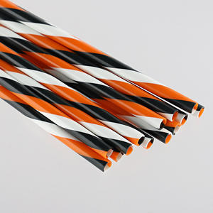 Pailles en plastique dur <span class=keywords><strong>à</strong></span> rayures colorées Pailles de fête pour les fêtes de jus Pailles <span class=keywords><strong>à</strong></span> boire - Product Image 5