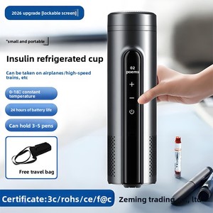 New Compact 12V Portable Insulin <b>Cooler</b> Box Rechargeable Car Refrigerator Airplane Friendly Insulated Case - Product Image 2