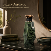 Flacon de parfum en verre cylindrique mat de qualité supérieure avec bouchon facetté, sérigraphié et estampé à chaud, 30 ml/50 ml/100 ml