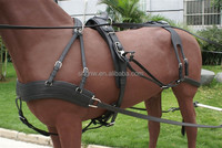 Chariot de course de chevaux de sport extérieur à 2 chevaux avec harnais d'arbre en plastique à selle occidentale