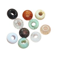 Perles acryliques à grand trou de 14 mm, perles en vrac pour la fabrication de boutons, bracelets, colliers et accessoires de bijouterie DIY
