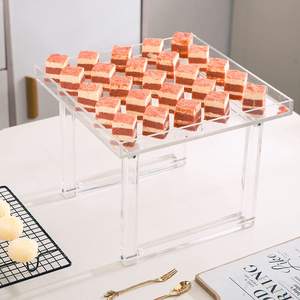 ऐक्रेलिक वर्ग सेवारत ट्रे स्टैंड डेसर्ट कपकेक पेस्ट्री कुकीज़ के लिए घर या वाणिज्यिक उपयोग के लिए व्यवहार करता है - Product Image 4