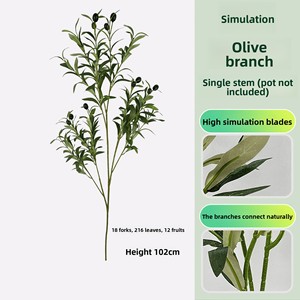 Branches d'<span class=keywords><strong>olivier</strong></span> artificielles, tiges vertes, feuilles d'<span class=keywords><strong>olivier</strong></span> décoratives pour la décoration de la maison, les mariages, les arrangements floraux, vente <span class=keywords><strong>en</strong></span> gros <span class=keywords><strong>en</strong></span> usine - Product Image 2