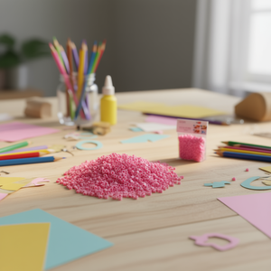 Perline Ilan Art Perler 5x5mm Rosa Chiaro, circa 500 pezzi per il fai da te - Product Image 3