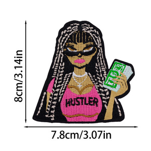 Set de Parches Termoadhesivos Ecológicos de Mujer Afroamericana, <span class=keywords><strong>Bordado</strong></span> <span class=keywords><strong>Feminista</strong></span> Afro Queen para Ropa, Chaqueta, Sombrero, Bolso, Manualidades DIY - Product Image 6