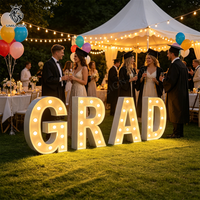 Dekorasi Wisuda Malam Prom Simba Sign Metal GRAD PROM, Huruf Marquee 3ft, Perayaan Wisuda, Prom Wisuda, Toko Mal