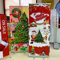 Présentoir en acier inoxydable, 1 pièce, prix d'usine, Design personnalisé, étagère en rouleau, banderole avec affiche d'affaires