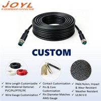 Connecteur de câble étanche moulé sous pression JOYL M9 6 broches IP67/IP68 5A 60V, adapté à l'automatisation industrielle et aux équipements médicaux