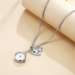 Ladies Pendant Wristwatch Stylish Exquisite Little Horse Timepiece Accessory Necklace Jewelry Decoration - Product Image 4