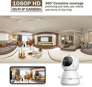 كاميرا أمان داخلية LEVOFAST بدقة 1080p عالية الوضوح مع خاصية التحريك والإمالة ورؤية ليلية وميكروفون مدمج ومشاهدة عن بعد وكشف الحركة عبر واي فاي - Product Image 5