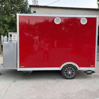 Camions de cuisine mobiles en fibre de verre personnalisés, chariots de vente, remorques pour la vente de snacks, de barbecue et de hot-dogs, avec des caractéristiques résistantes à la rouille