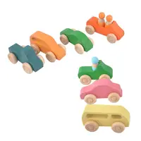 Mainan Kendaraan Mini Kreatif, Multi Pola Model Mobil Kayu Edukasi Natal Bayi Anak-anak