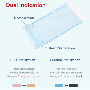 Sachets de stérilisation jetables pour autoclave 5,25x10 pouces, auto-scellants, en <span class=keywords><strong>film</strong></span> plastique PVC, anti-poussière, qualité médicale, certifiés CE - Product Image 3