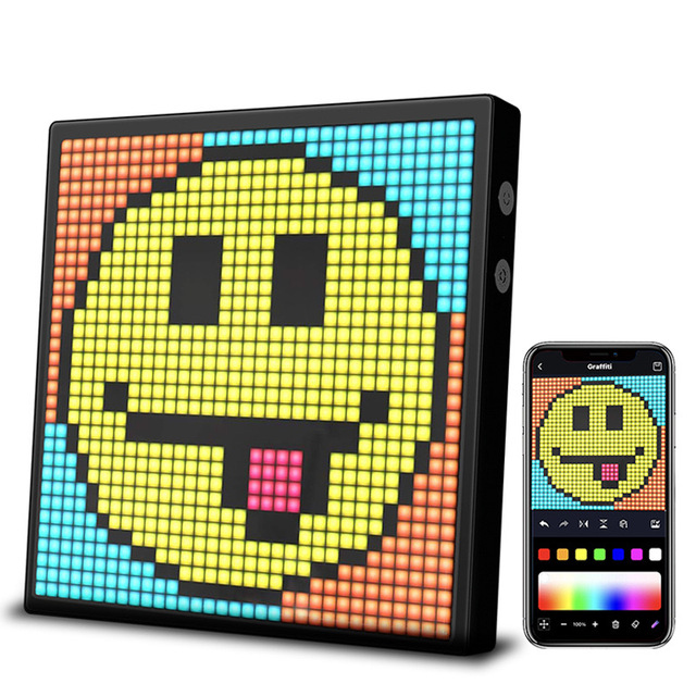 LED Pixel Screen LED Display Screen Pixel Dot DIY Led Smart Screen LED Pixel Display Board for Desktop Decoration