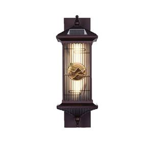 Yingke Pine Outdoor Wall <b>Lamp</b> Chinese Style Tile Cover <b>Solar</b> Wall <b>Lamp</b> Courtyard Villa Door Two Sides Wall <b>Lamp</b> Highlight Led - Product Image 5