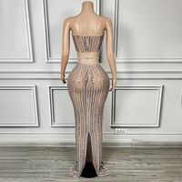 Novance Y4158 Fabricant de vêtements pour femmes Robes de soirée élégantes sexy de luxe sans manches avec strass Robe de fête grande taille
