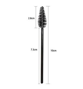 激安セール 25本入り/パック ナイロン製使い捨て洋梨型マスカラブラシ ティアドロップ型まつげクリーニングブラシ ラッシュスプーリー コスメブラシ - Product Image 3