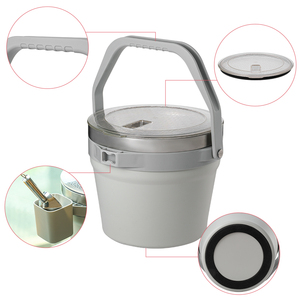 Seau à glace isotherme de 7 L avec couvercle en plastique et pince, pelle à glace pour cocktails, champagne, vin, bière - Product Image 5