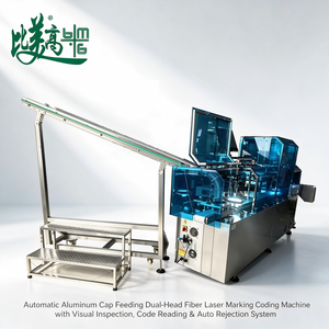 Línea de Producción de Tapas de Aluminio con Alimentación Automática, Impresora Láser de Doble Fibra, Lector de Códigos, Detección por Visión y Rechazo Automático - Product Image 1