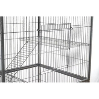 Cage extérieure pour grands chats au meilleur prix, construction en métal et en fer avec motif animalier, emballée sur palette en plastique