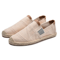 En stock, logo personnalisé, espadrilles en toile de chanvre de haute qualité, décontractées, confortables, respirantes, unisexes, bon marché, pour l'été