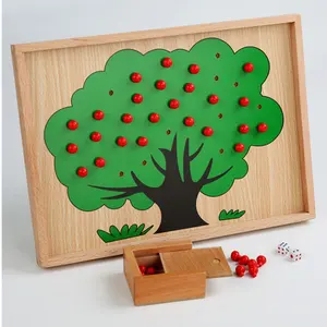 Wooden Mont's Color Cognition Logical Thinking Early Education Enlightenment Parent-Child Interaction Teaching Aid Baby