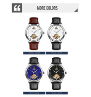 Gagnant Mécanique Nouveau Sport Design Lunette Montre Femmes Top Marque De Luxe Montre Homme Horloge Automatique Squelette Montre