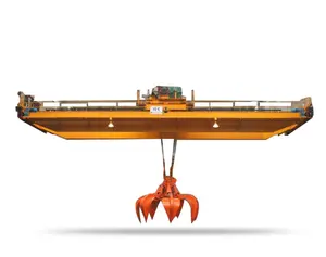 Henan Kuangyuan Brand with electric grab for workshop QZ model double girder overhead crane