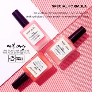 SAGALAGA Séchage Rapide Fortifiant Des Ongles Réparation Mince Ongles Craquelés 15ml Marque Privée Naturel Rose Français Blanc Vernis À Ongles - Product Image 5