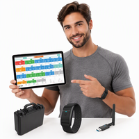 Système de gestion d'exercices en groupe sans fil CL952, surveillance en temps réel du rythme cardiaque, prise en charge de 40 personnes / BLE ANT+ +/-1 BPM