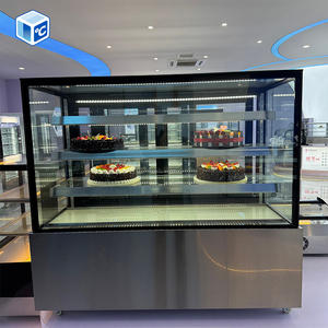 Réfrigérateur de boulangerie à 3 niveaux à économie d'énergie, 1,2 m (1500 mm), <span class=keywords><strong>vitrine</strong></span> réfrigérée à refroidissement ventilé avec vitre droite pour gâteaux - Product Image 6