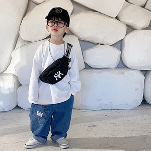 Borsa a tracolla coreana alla moda per ragazzi, borsa a tracolla versatile casual per bambini con stampa di lettere, zainetto piccolo in nylon per ragazze - Product Image 2