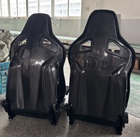 Siège sport de style RECARO CS Sportster JBR1039R, confortable, en fibre de carbone FRP, sièges de course automobile en cuir PVC.