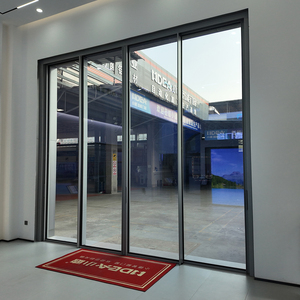 Porte coulissante en aluminium ultra-étroite Xiaode série 157, double vitrage trempé, insonorisée, pour salon - Product Image 2