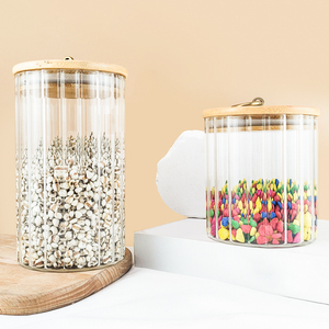 מיכל גדול קיבולת גבוהה borosilicate 450 מ ל 750 מ "ל 1000 מ" ל עבור אחסון מטבח עם מכסה - Product Image 5